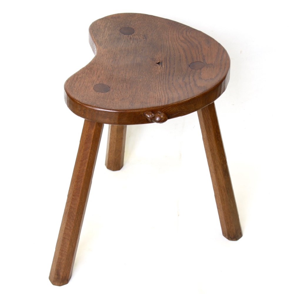 Robert ‘Mouseman’ Thompson Earlier Oak Cow Stool David Siddall Antiques