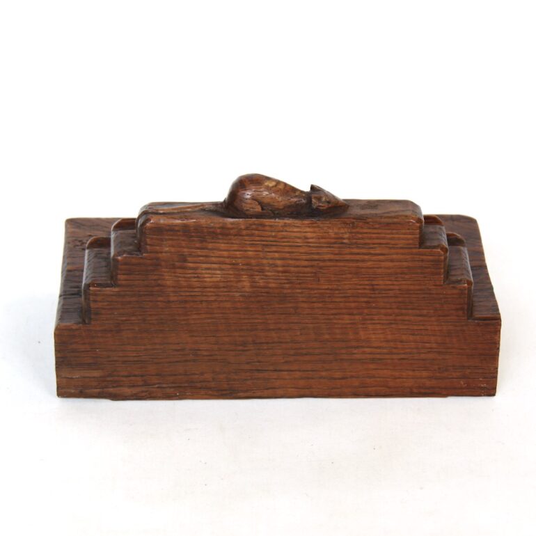 Robert Mouseman Thompson Bespoke Oak Desk Tidy / Pen Tray, 1932 - David ...