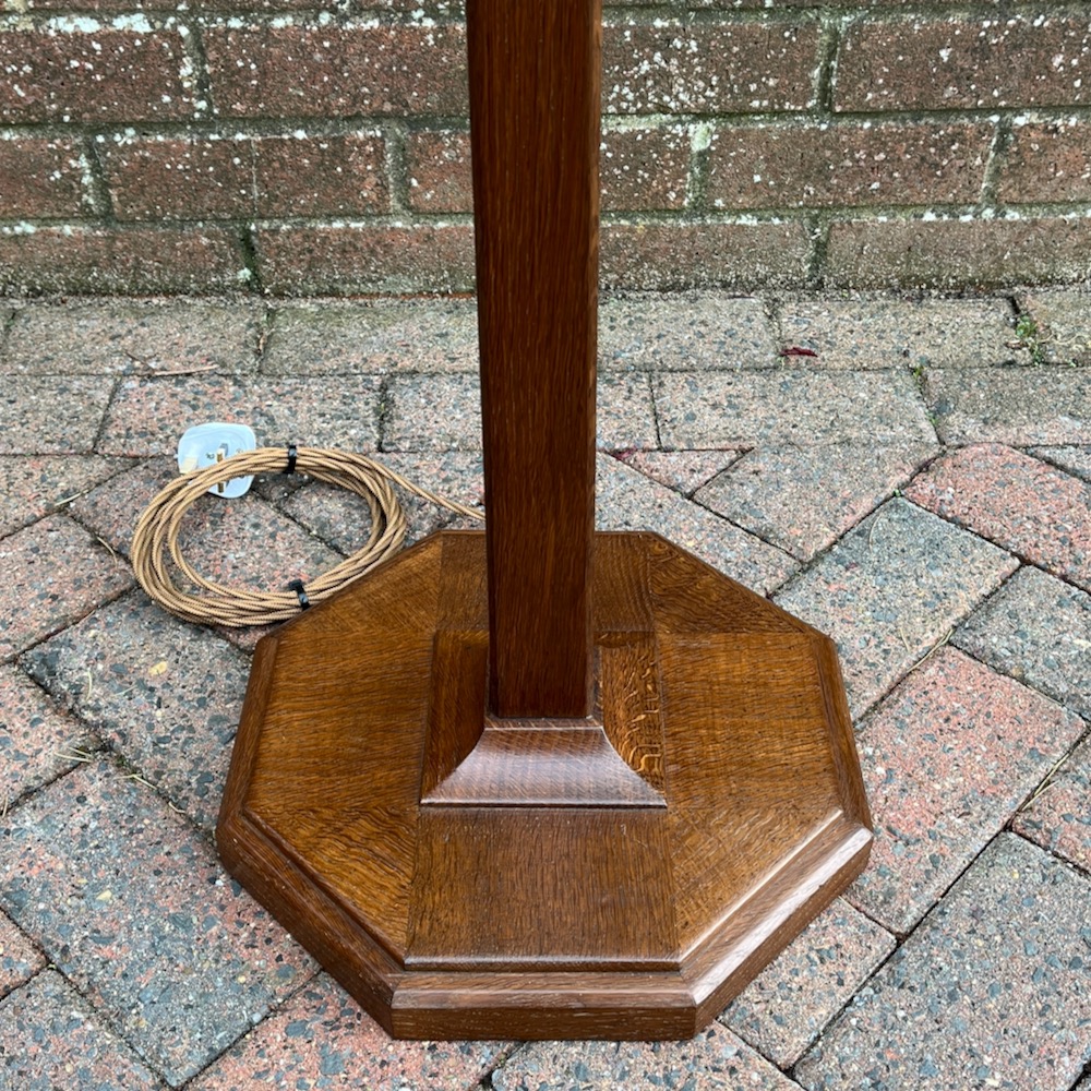 robin nance of st ives cotswold school oak standard lamp