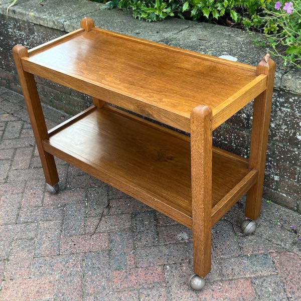 mouseman robert thompson two tier trolley