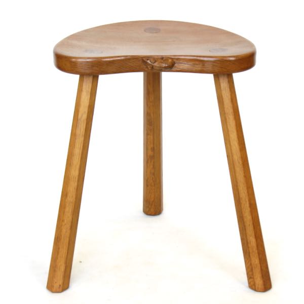 robert mouseman thompson oak cow stool