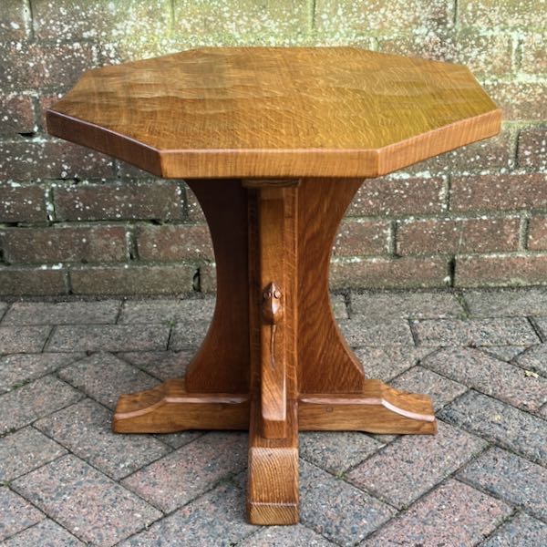 robert mouseman thompson oak octagonal coffee table