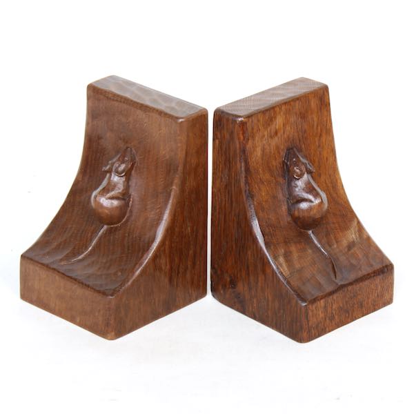 mouseman robert thompson oak bookends